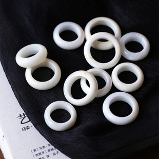 天然白塑料戒指戒圈指环 男女款水晶贝壳饰品礼物