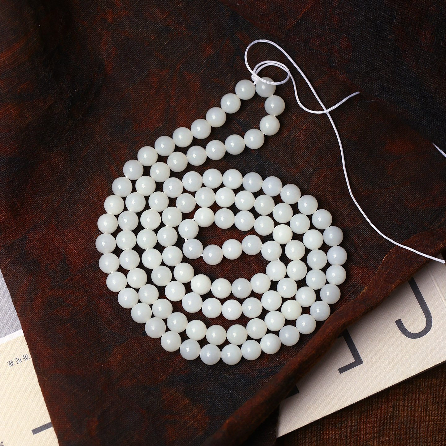 天然和田玉俄料羊脂白玉项链佛珠链 老料料子细腻男女款玉石饰品,珠宝/钻石/翡翠,颈饰,淘宝优惠券,粉丝福利购,淘宝优惠卷