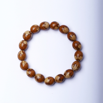 天然文玩紫金鼠花皮鼠枣珠款手链 文玩男女款手串饰品礼物