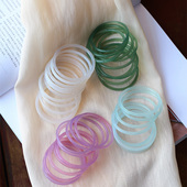 玉髓镯子饰品 玉髓女款 清货特价 天然玛瑙叮当镯手镯俏色半山半水款