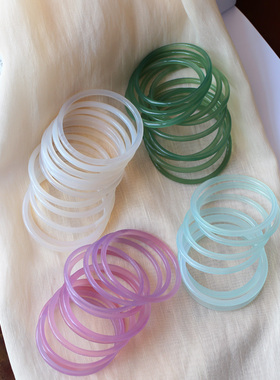 天然玉髓叮当镯手镯俏色款