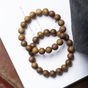 天然沉香手链 男女高端文玩沉香手串饰品 巴布亚沉香圆珠单圈手链