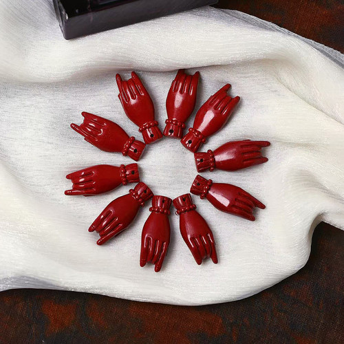 天然原矿朱砂掌中宝貔貅吊坠男女来财款吊坠 紫金砂挂坠饰品坠子