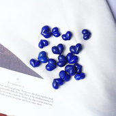 女款 天然老矿青金石雕刻爱心配件屁桃款 配件 锁骨链挂坠手链材料