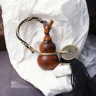 《剑来》陈平安养剑葫芦同款天然雷击木枣木雕刻葫芦款包挂男女款