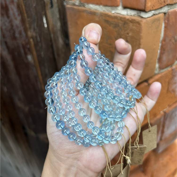 精品 天然冰透体冰川海蓝宝手链 女款高端水晶海蓝宝饰品礼物,饰品/流行首饰/时尚饰品新,手饰/手串,淘宝优惠券,粉丝福利购,淘宝优惠卷