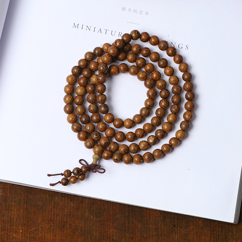 天然鸡翅木圆珠款佛珠链手链 女款文玩檀木工厂福利尾货处理饰品