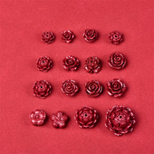 原矿朱砂紫金砂玫瑰花 莲花配件diy手链手工串珠材料佛珠编制饰品