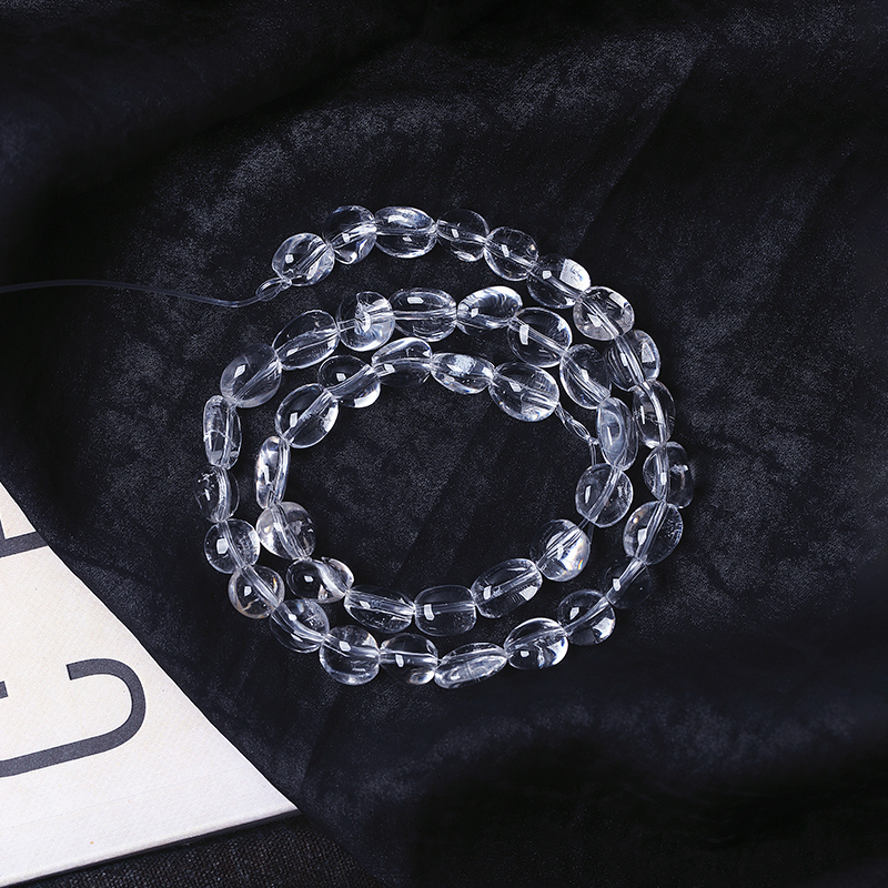 天然白水晶随形珠款半成品 女款手工串珠散珠配件diy手链项链材料