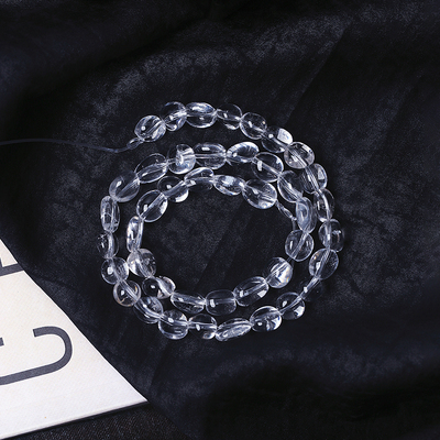 天然白水晶随形珠款半成品 女款手工串珠散珠配件diy手链项链材料