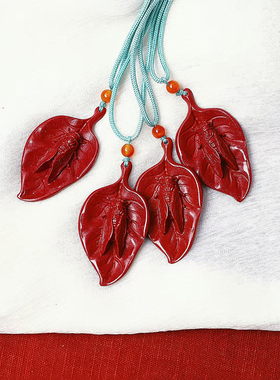 天然原矿朱砂一鸣惊人吊坠男女知了 紫金砂挂坠饰品项链坠子