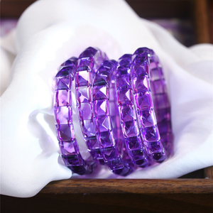 精品 天然水晶净体紫水晶糖塔天空之境手链 女款紫水晶手串饰品