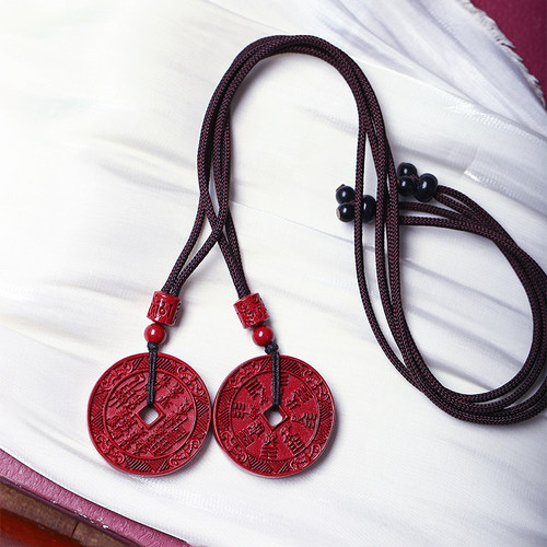 原矿精品紫晶砂山鬼花钱款吊坠