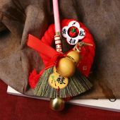 马年吉祥物 民间手工制作家居装 饰车内挂件铃铛葫芦青松扫挂饰