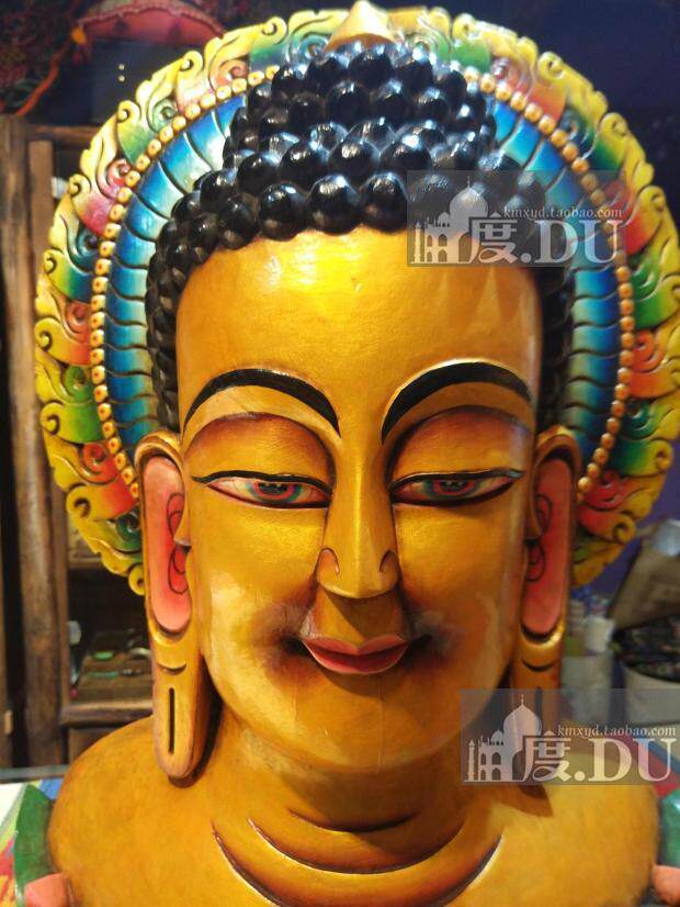 木雕佛像半身像 手工