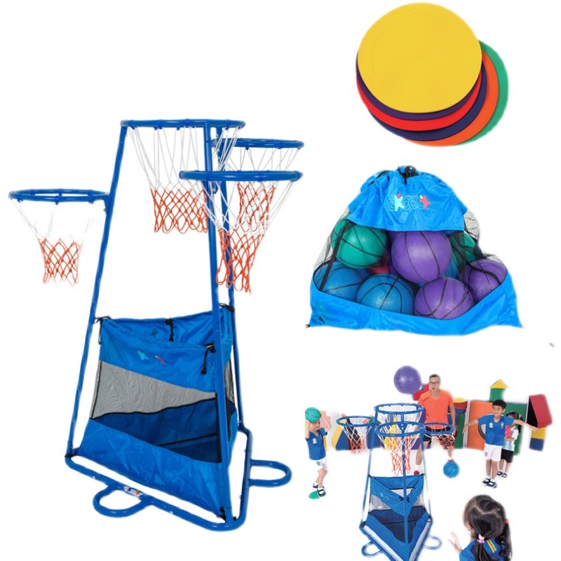 多向投球架套组幼儿园儿童体能锻炼投球游戏万向篮球架台湾ISport