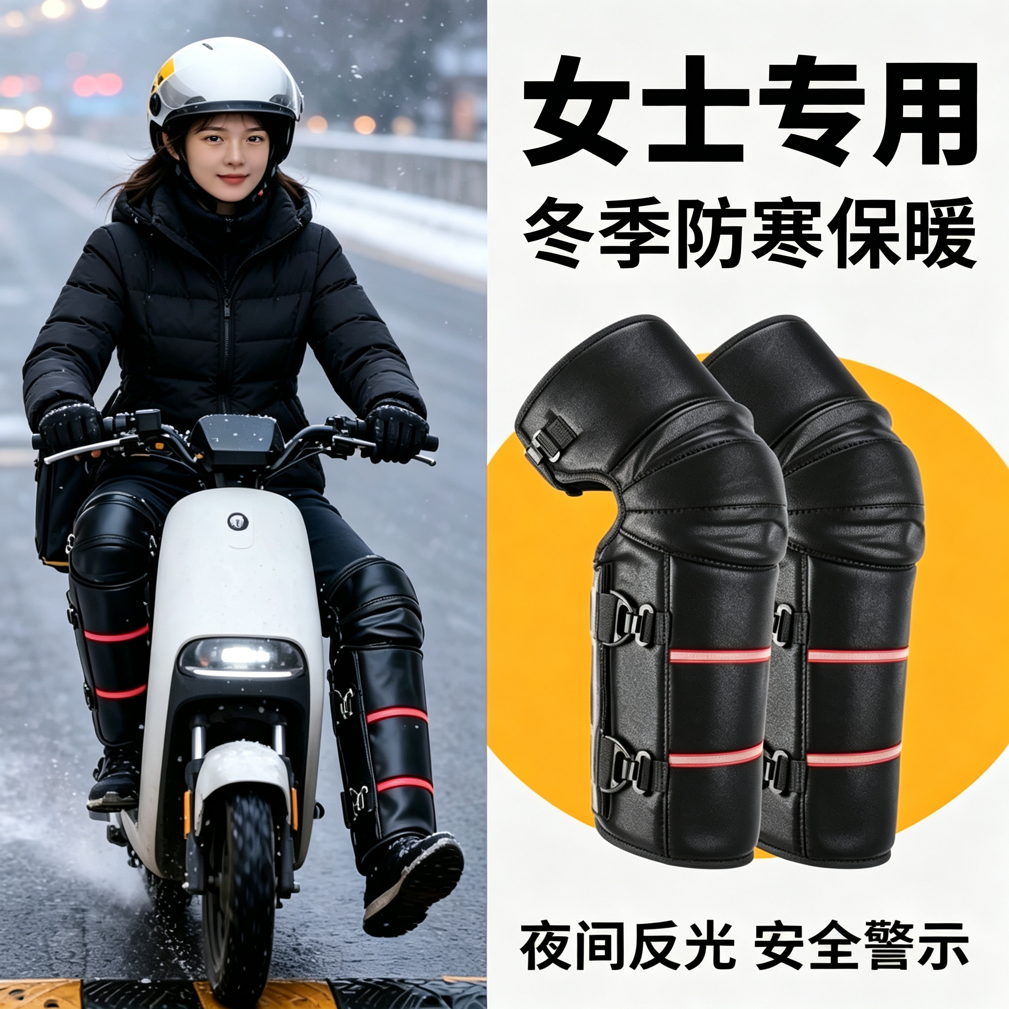 电动车护膝女士温柔好看又保暖呀