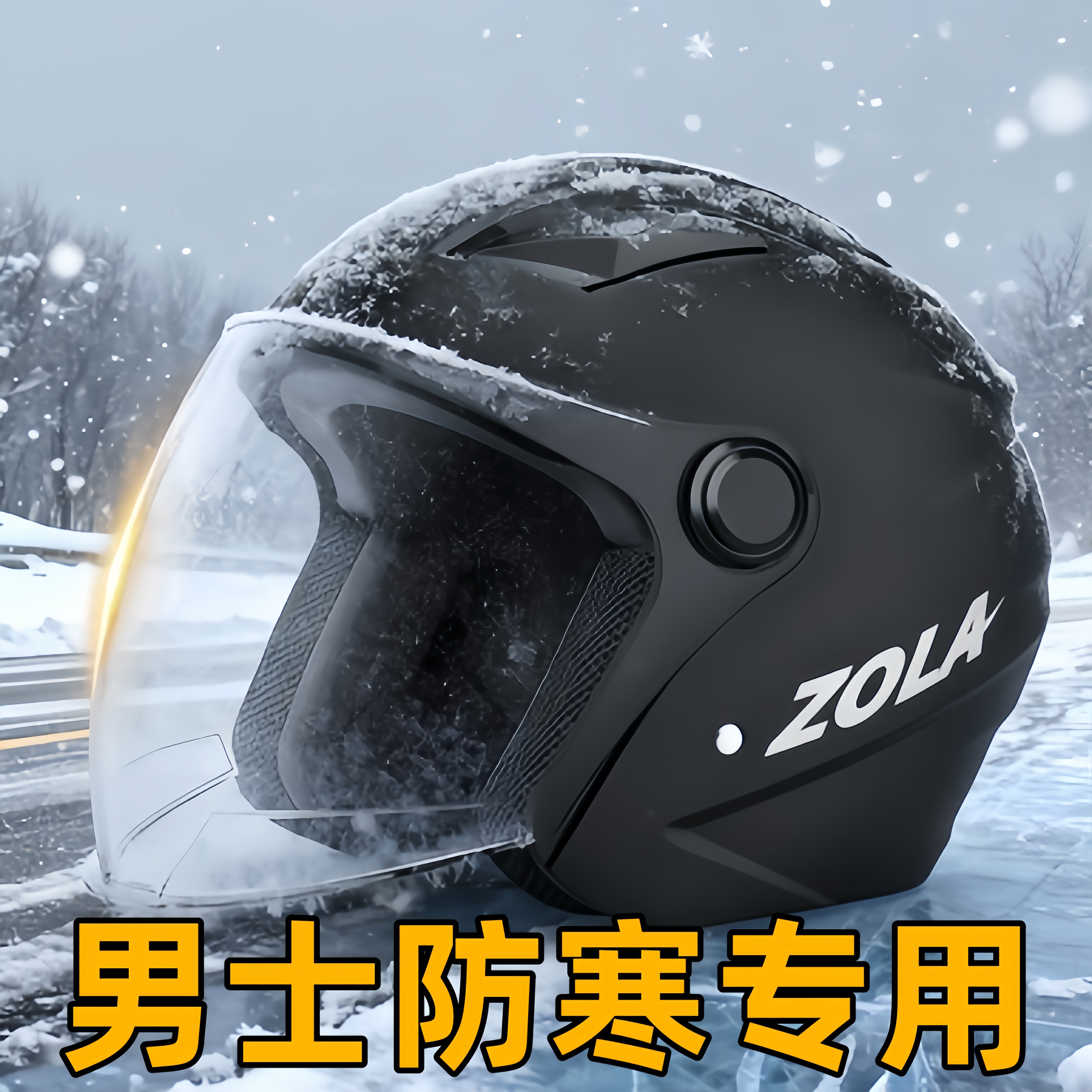 3C认证男士防寒电动车头盔冬季