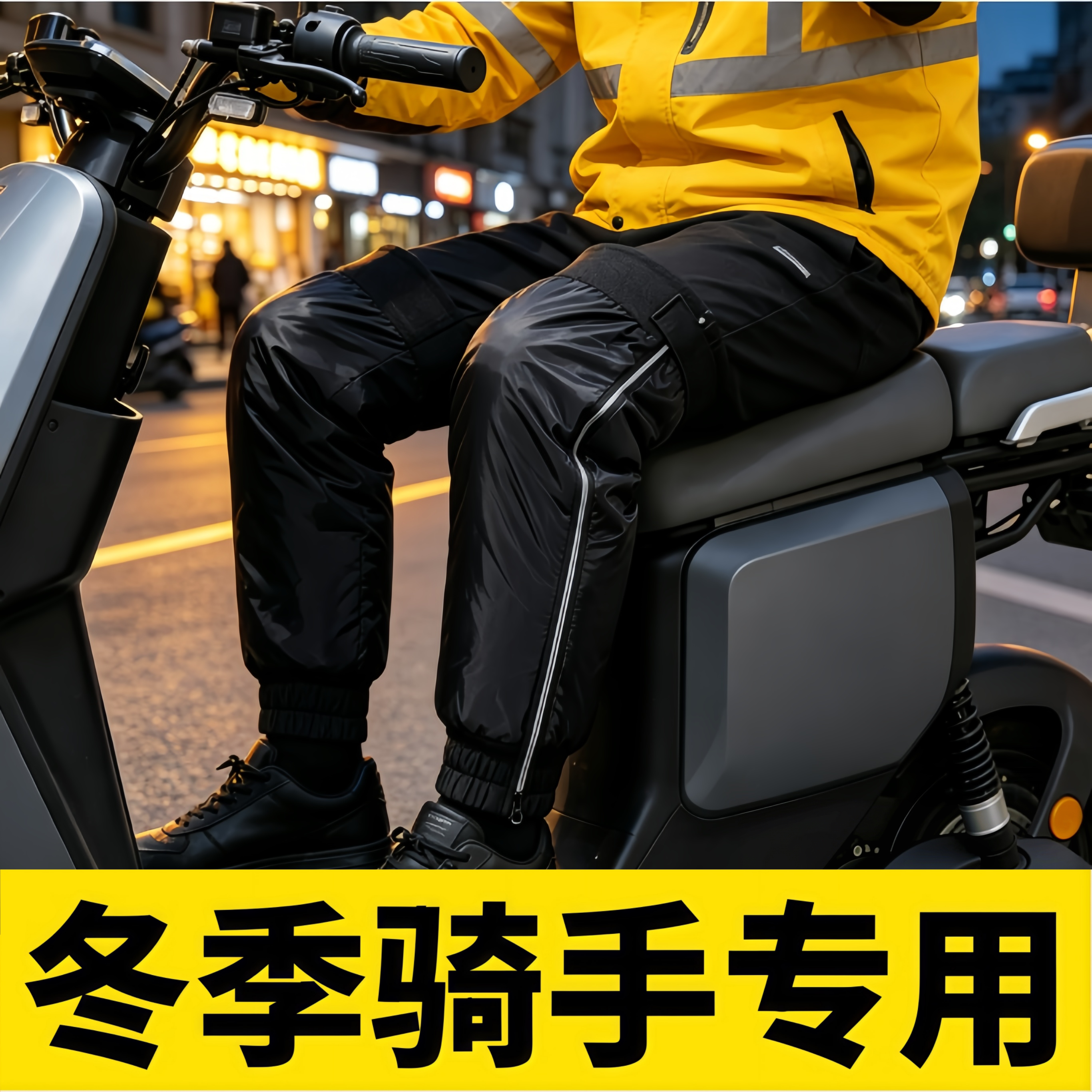 外卖骑手冬天护膝骑手实测真保暖