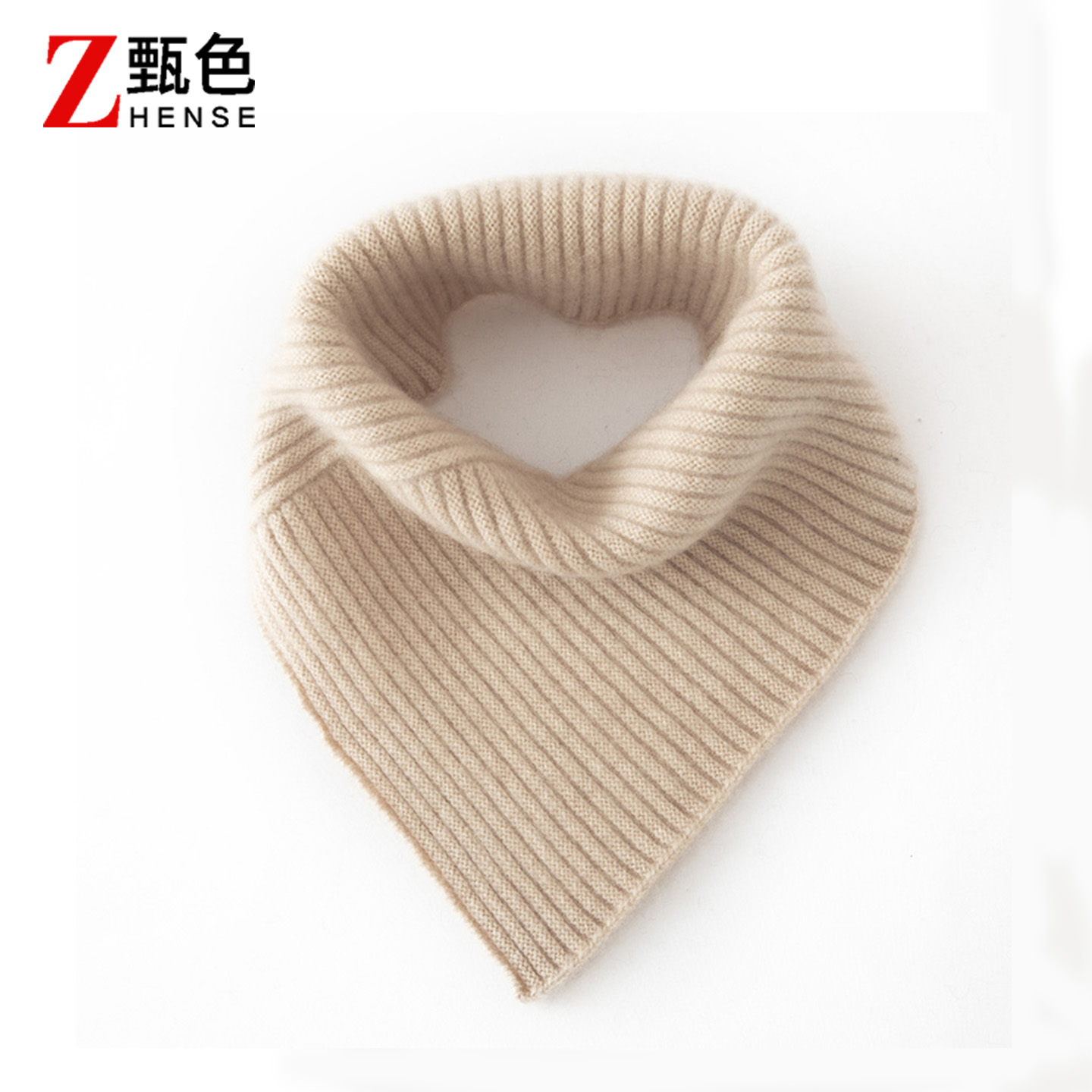 秋冬季优质山羊绒脖套女套头保暖护颈小围巾针织百搭假领子围脖