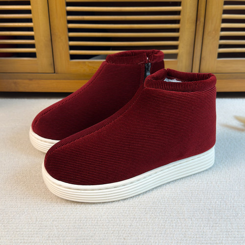 冬季厚款棉鞋加绒保暖高帮鞋