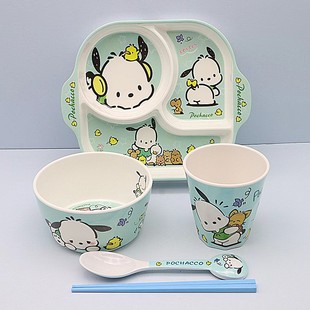 卡通防摔密胺宝宝帕恰狗饭碗餐具套装可爱饭碗学生宿舍家用食品级