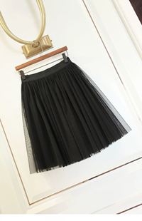 秋冬季新款黑色网纱裙小个子高腰半身裙子打底裙短款 短裙女 半裙