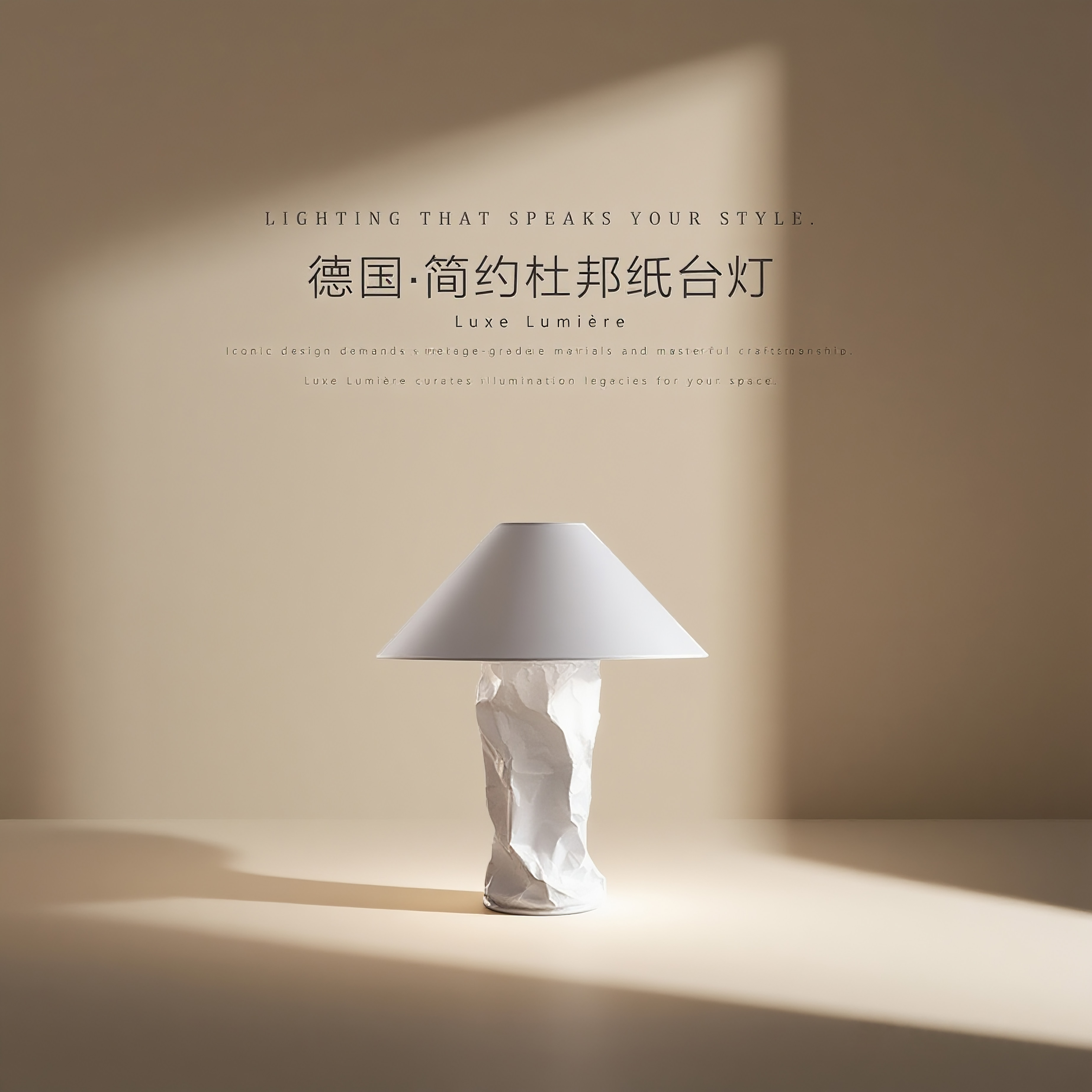 日式杜邦纸现代简约台灯