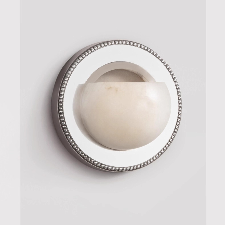 雪花石珍珠云石不锈钢壁灯