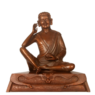 真古意 紫铜冈波巴玛尔巴米拉日巴噶举派祖师工艺品尼泊尔