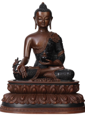 纯铜摆件菩萨随身三宝佛