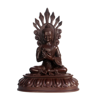 真古意 黄铜龙树菩萨佛像摆件蛇仙藏传尼泊尔供奉家居客厅工艺品