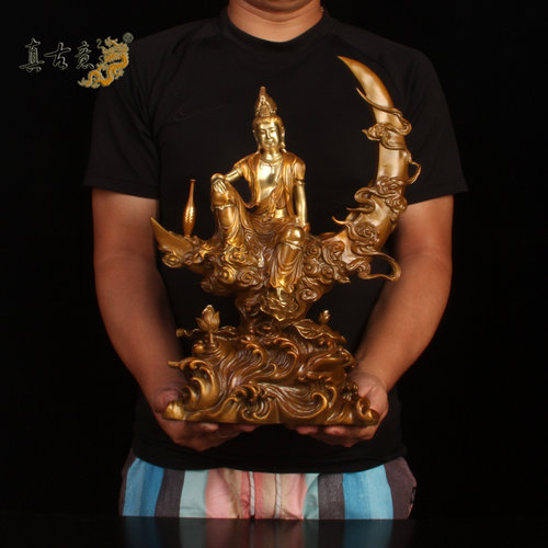 摆件纯铜自在风供奉观音像
