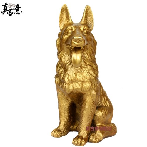 真古意 黄铜狗摆件铜狗摆件生肖狗摆件铜狗家居装饰品 - 封面
