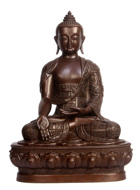 真古意 黄铜法海胜慧游戏神通如来佛像摆件藏传尼泊尔家居工艺品