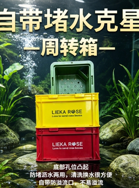 Rose玫瑰花箱防溢流底孔自带堵水克星加厚长方形塑料箱水族过滤箱