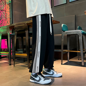 酒店风 男士潮流运动卫裤长裤拖地休闲男直筒裤XZ1111K301P40图片