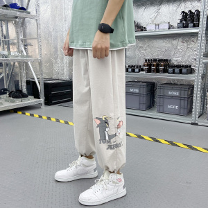 男裤 韩版潮流薄款束脚卫裤  男士九分裤1535图片