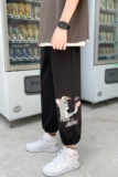 运动冰丝男裤韩版潮流薄款束脚卫裤男士九分裤1535，男装休闲裤，星座1106-3（原星座1111）