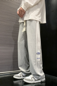 男直筒宽松型时尚潮牌秋季休闲裤男青春流行长裤潮K627P50图片