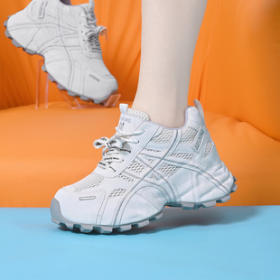 夏季 内增高女鞋 软底不累脚老爹鞋 2026新款 7cm 网面透气休闲运动鞋