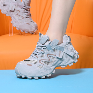 老爹鞋女款2026新款春夏新款网面透气软底不累脚百搭休闲运动鞋子