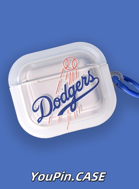 棒球队简约字母适用苹果airpodspro4代耳机保护套趣味pro4耳机壳airpods1/2代通用降噪透明防摔新款PRO3软壳