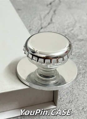 电镀银镜面瓶盖磁吸气囊支架啪嗒magfase可伸缩情侣苹果华为通ins