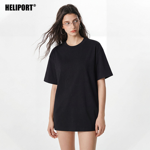 HELIPORT停机坪官方T恤纯色10A物理抗菌纯棉ins男女同款打底衫