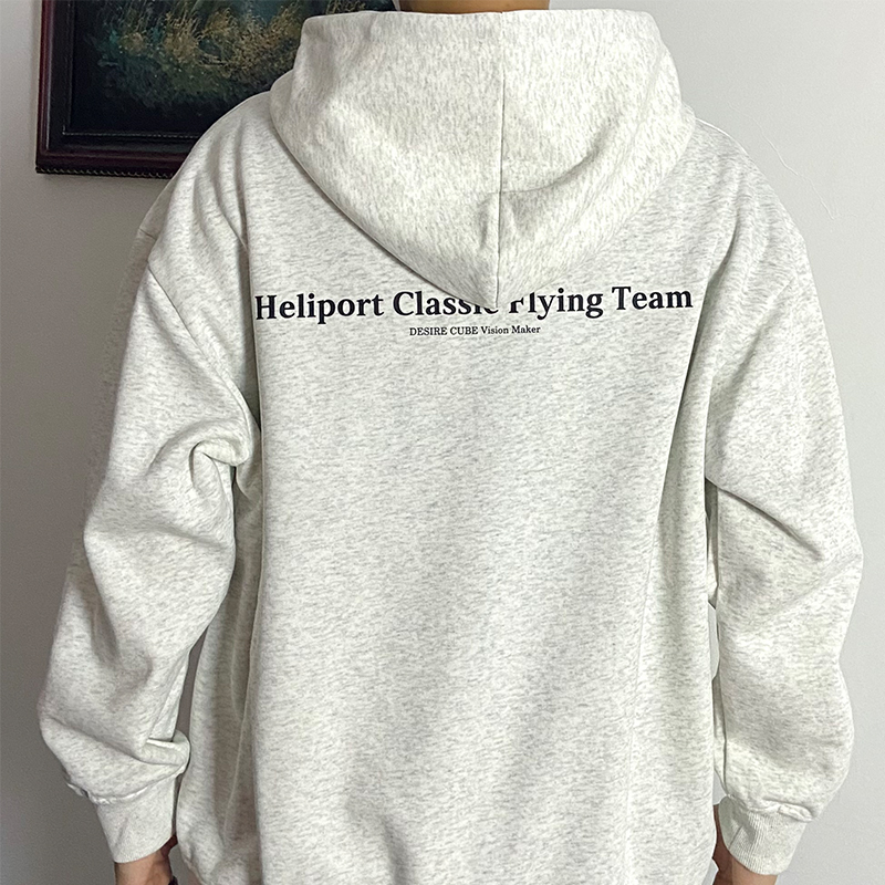 HELIPORT停机坪 基础经典标语卫衣外套男女百搭宽松上衣外套