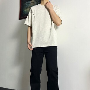 HELIPORT停机坪 解构分割线条短袖圆领印花男女日常宽松潮牌上衣