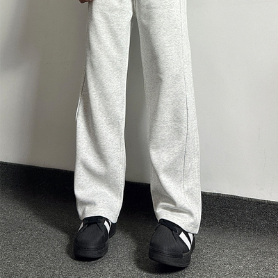 HELIPORT停机坪 剪裁休闲卫裤直筒男女潮牌宽松刺绣休闲长裤