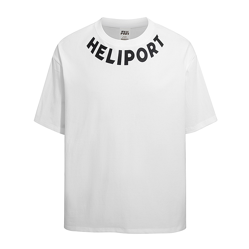 日常宽松颈环绕字短袖男女情侣