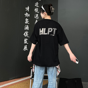 HELIPORT停机坪HLPT支线 渐变字体短袖圆领T恤日常宽松潮牌上衣